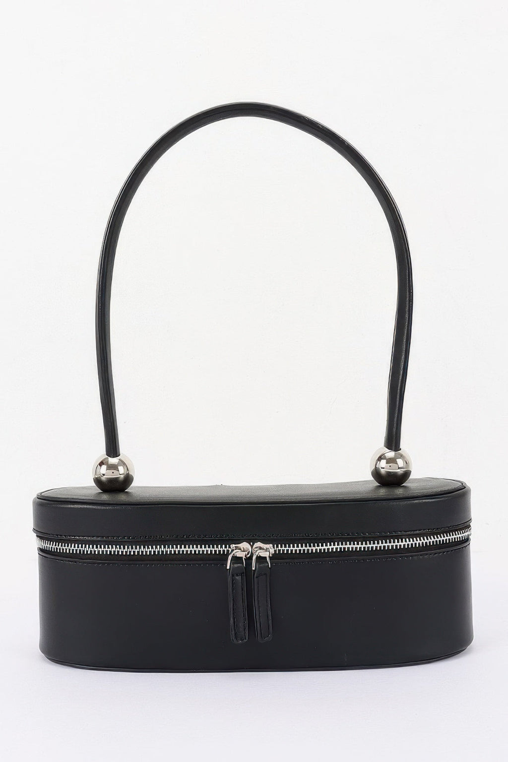 Vegan Leather Long Box Shoulder Bag