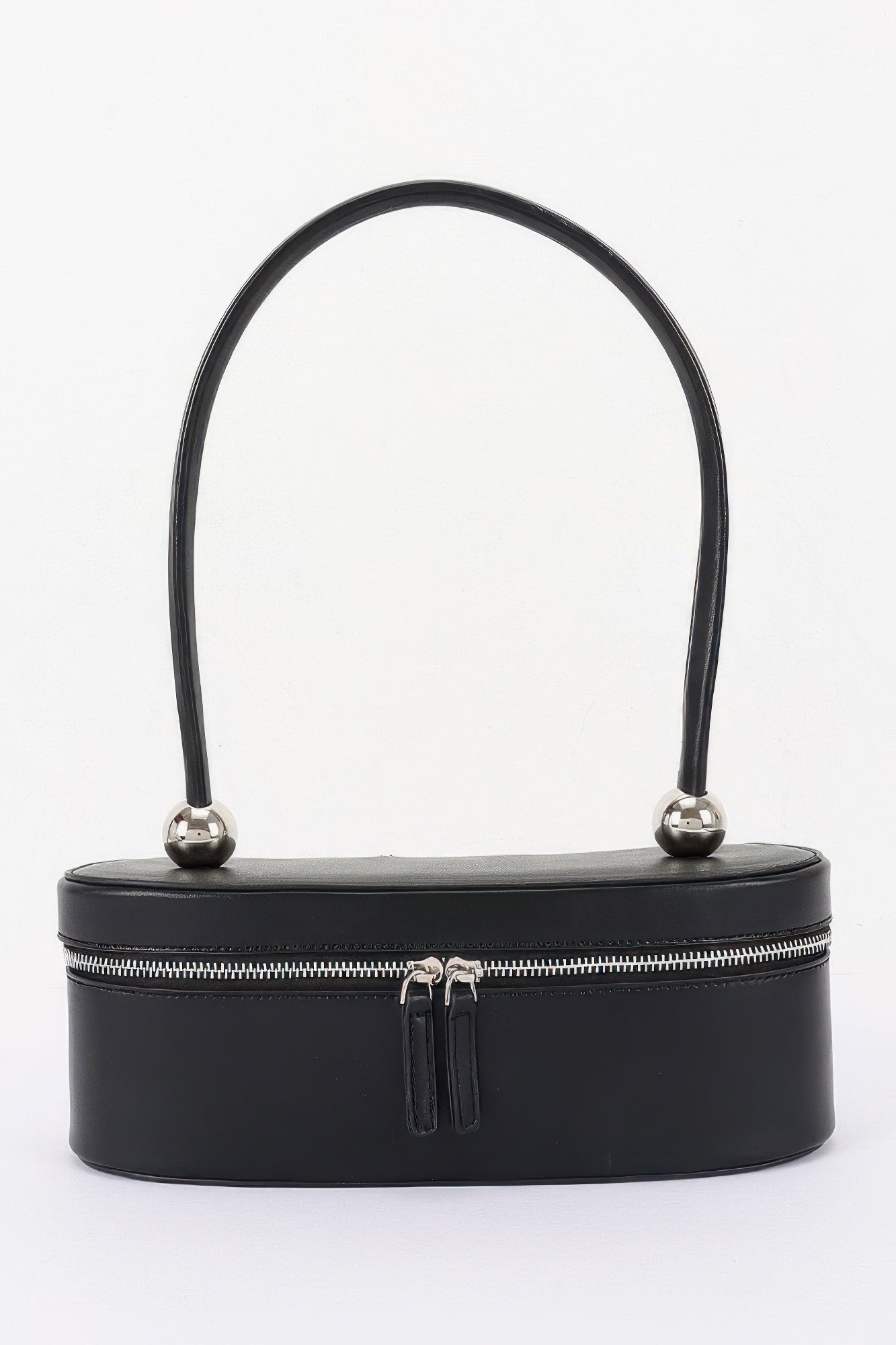 Vegan Leather Long Box Shoulder Bag