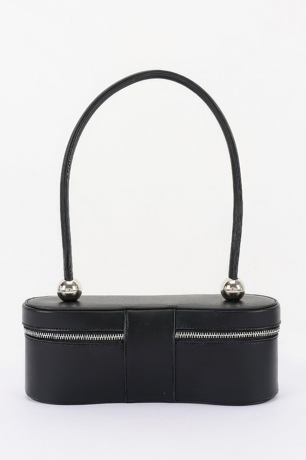 Vegan Leather Long Box Shoulder Bag