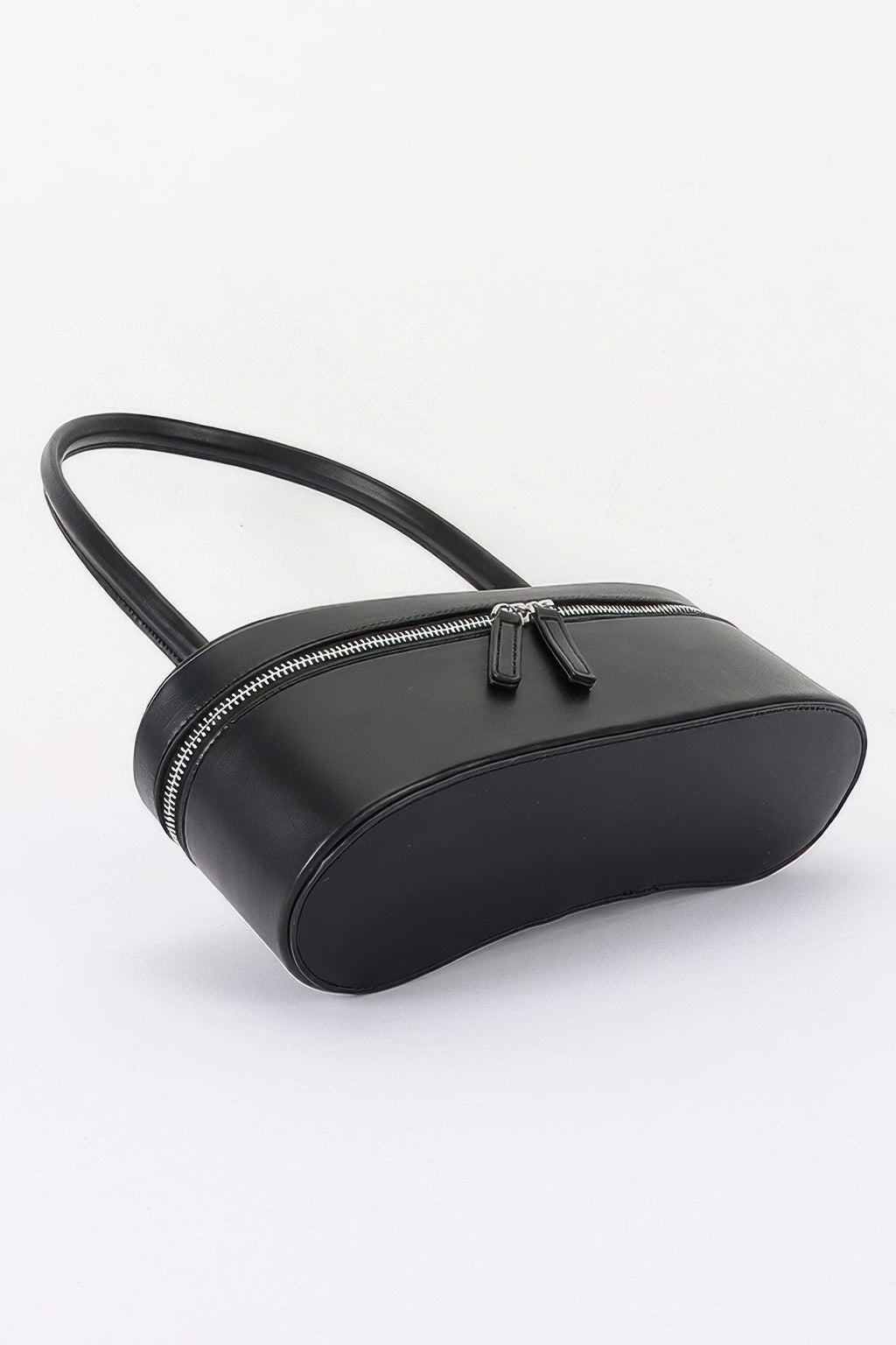 Vegan Leather Long Box Shoulder Bag