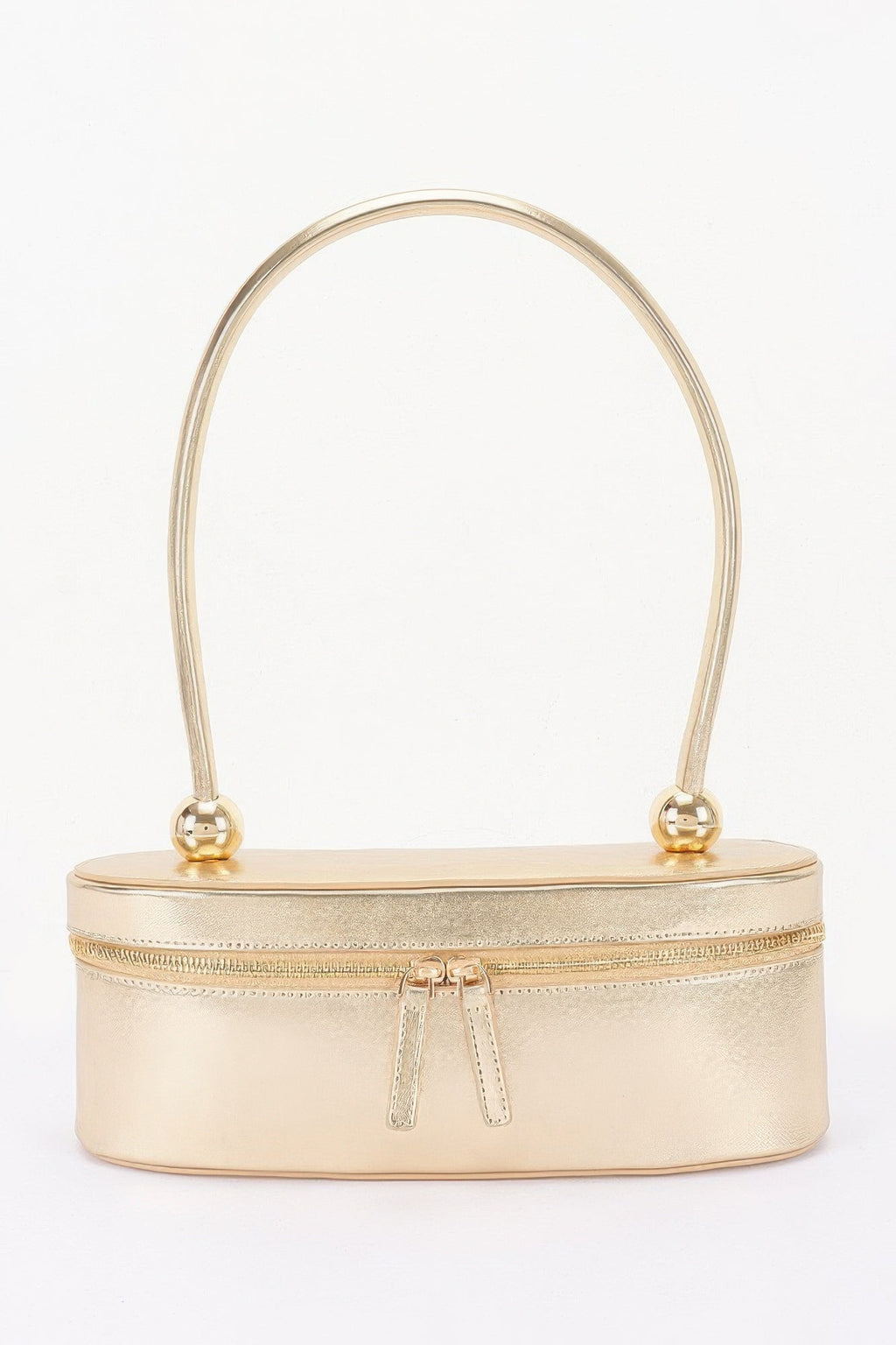 Vegan Leather Long Box Shoulder Bag