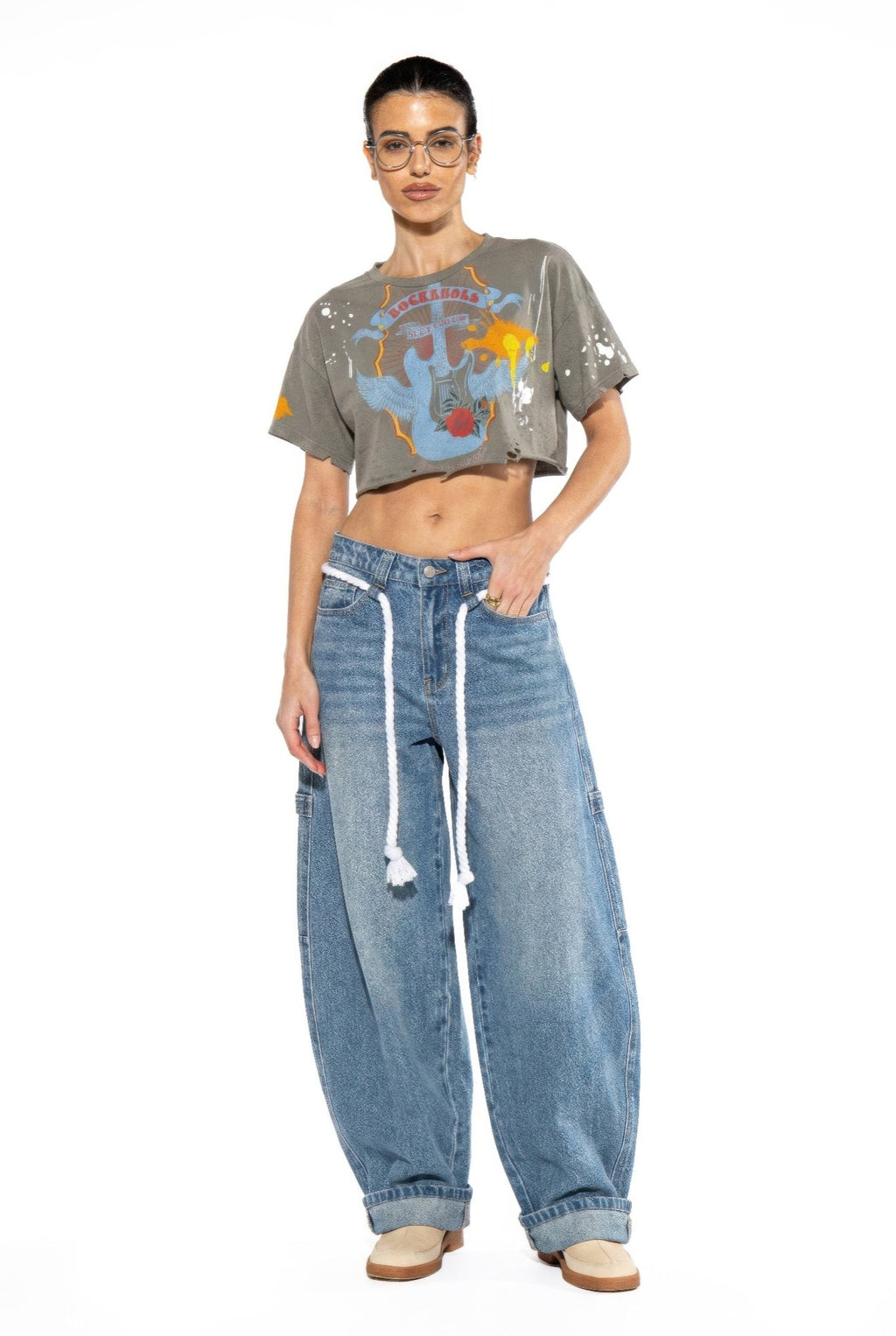 Rebel Echo Cropped Graphic Tee
