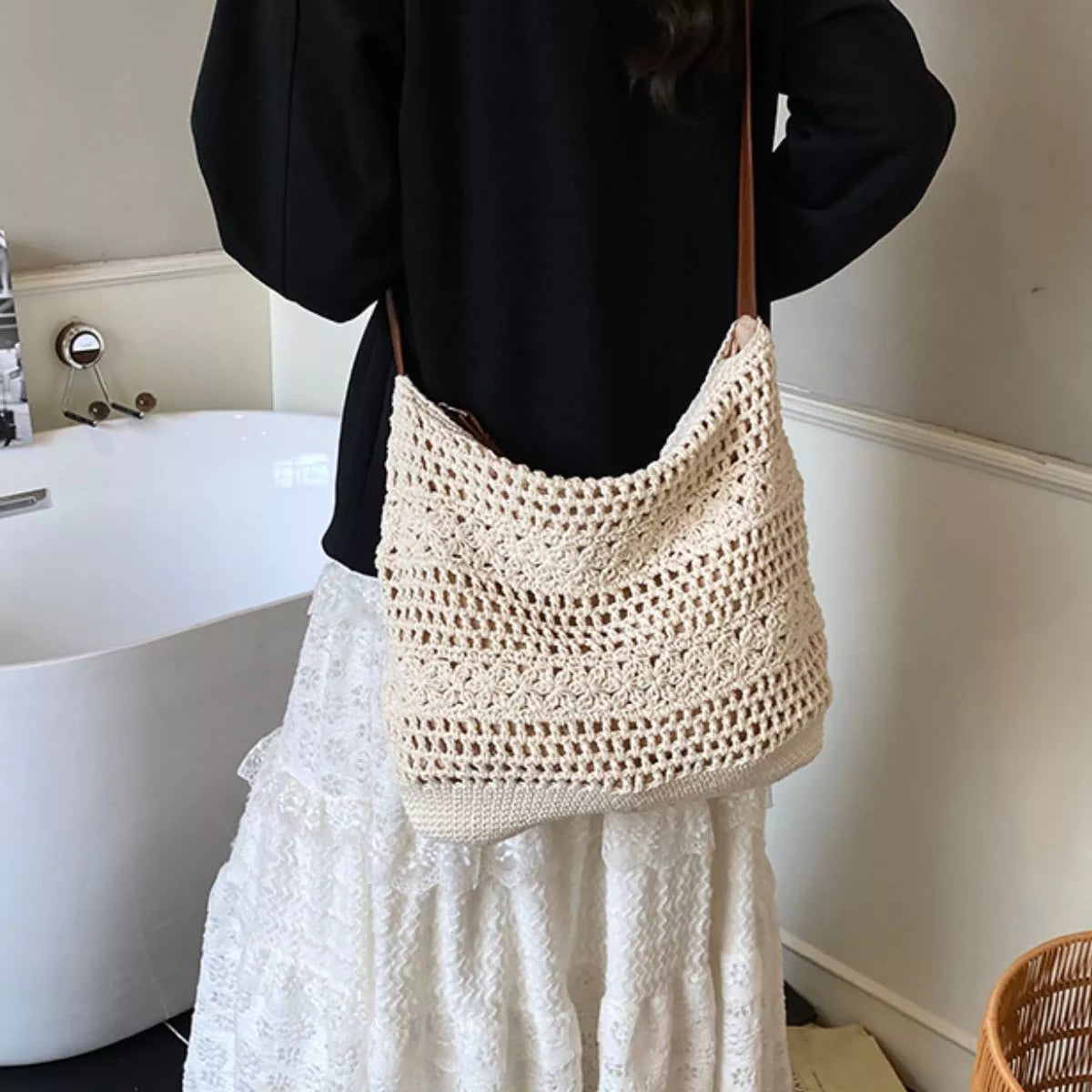 Crochet Knit Shoulder Bag