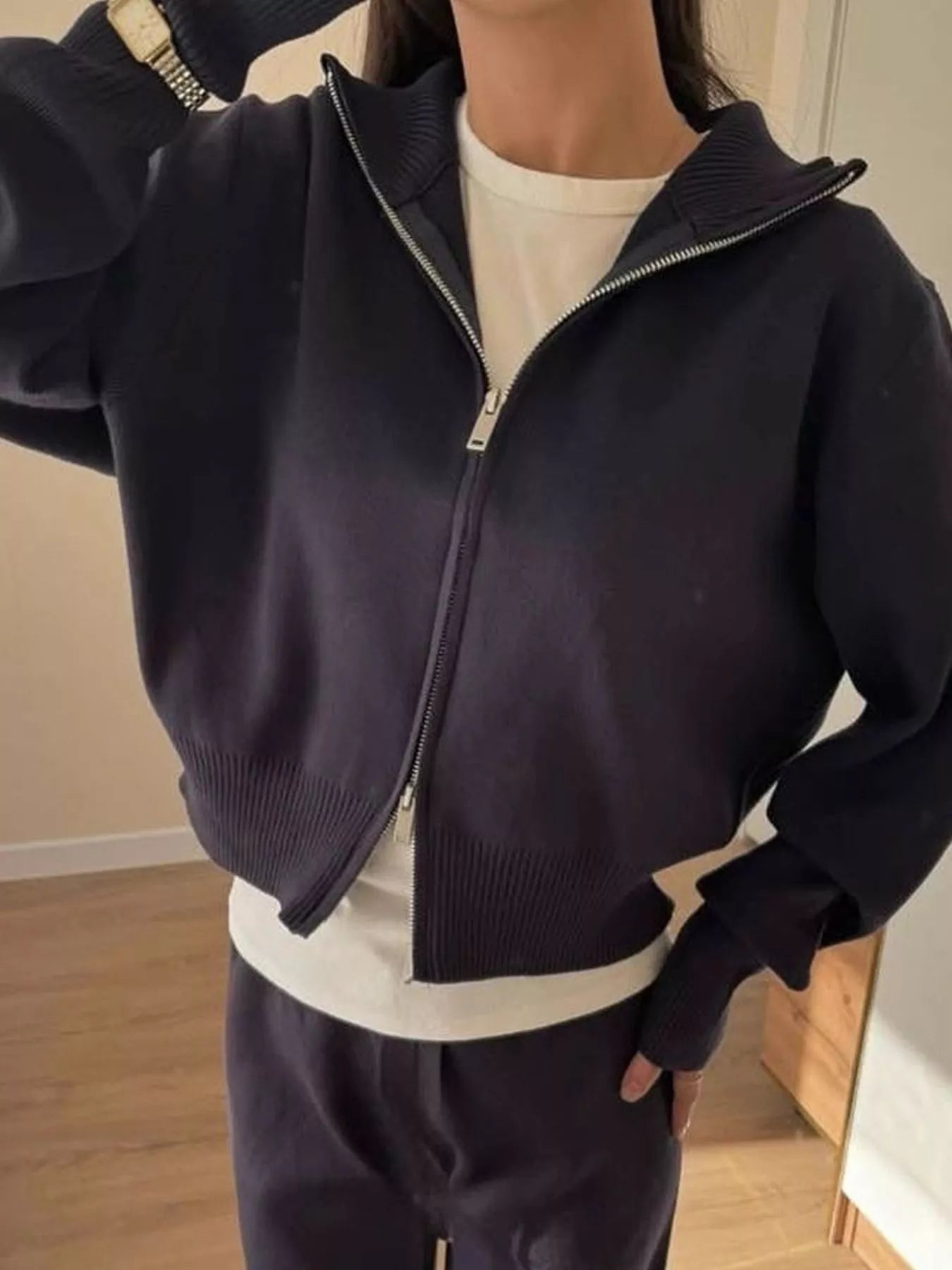 Zip-Up Hoodie and Pants Set
