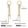Zircon Tassel Drop Earrings