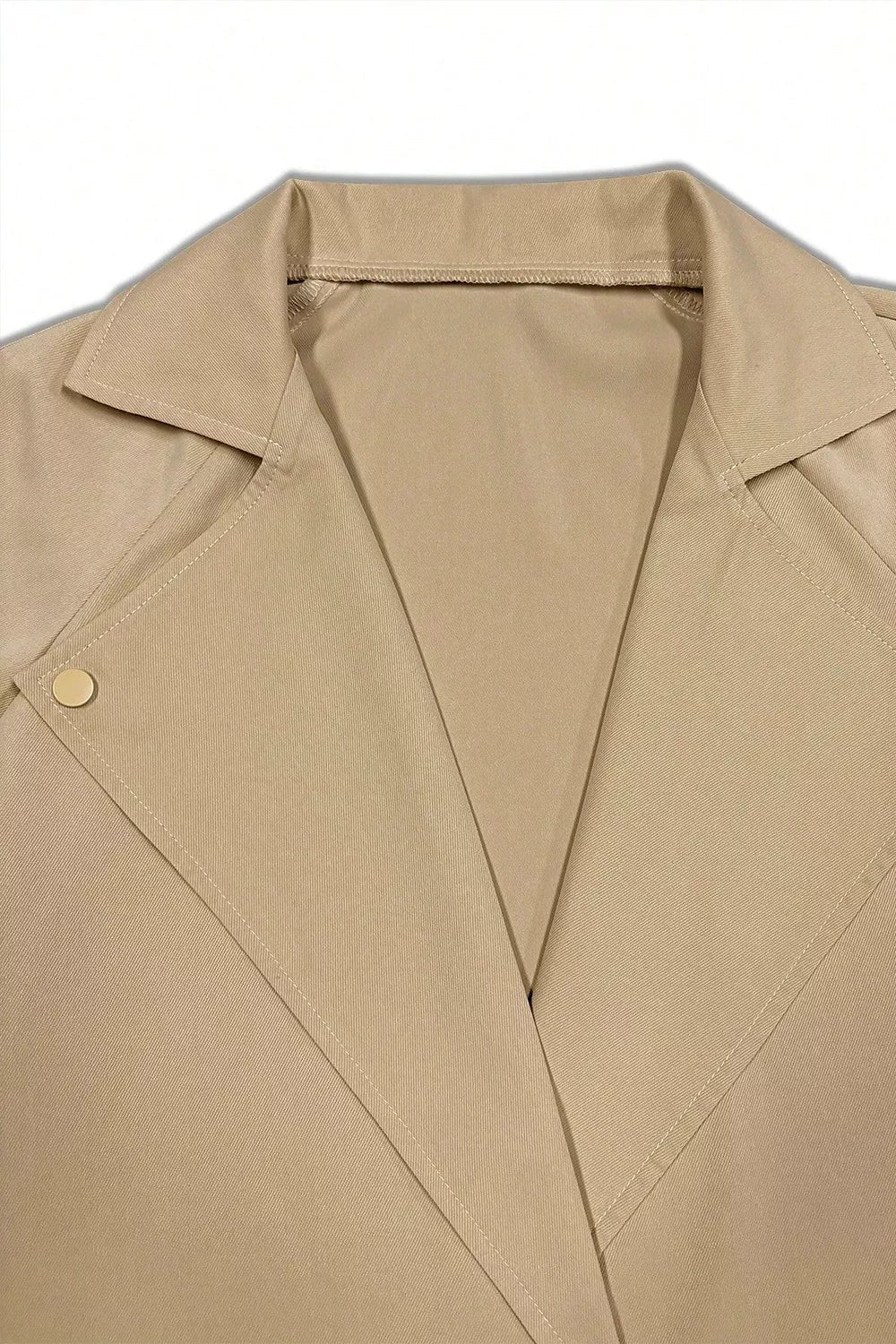 Wide Lapels Belt Trench Coat