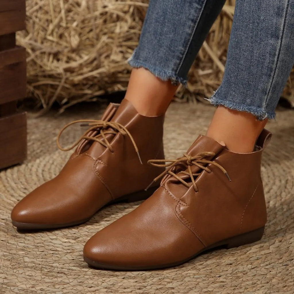 Point Toe Lace Up Boots