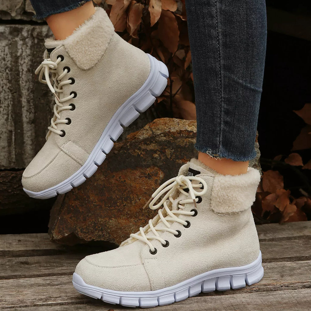 Lace Up Round Toe Boots