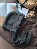 Knitted Hooded Scarf Hat