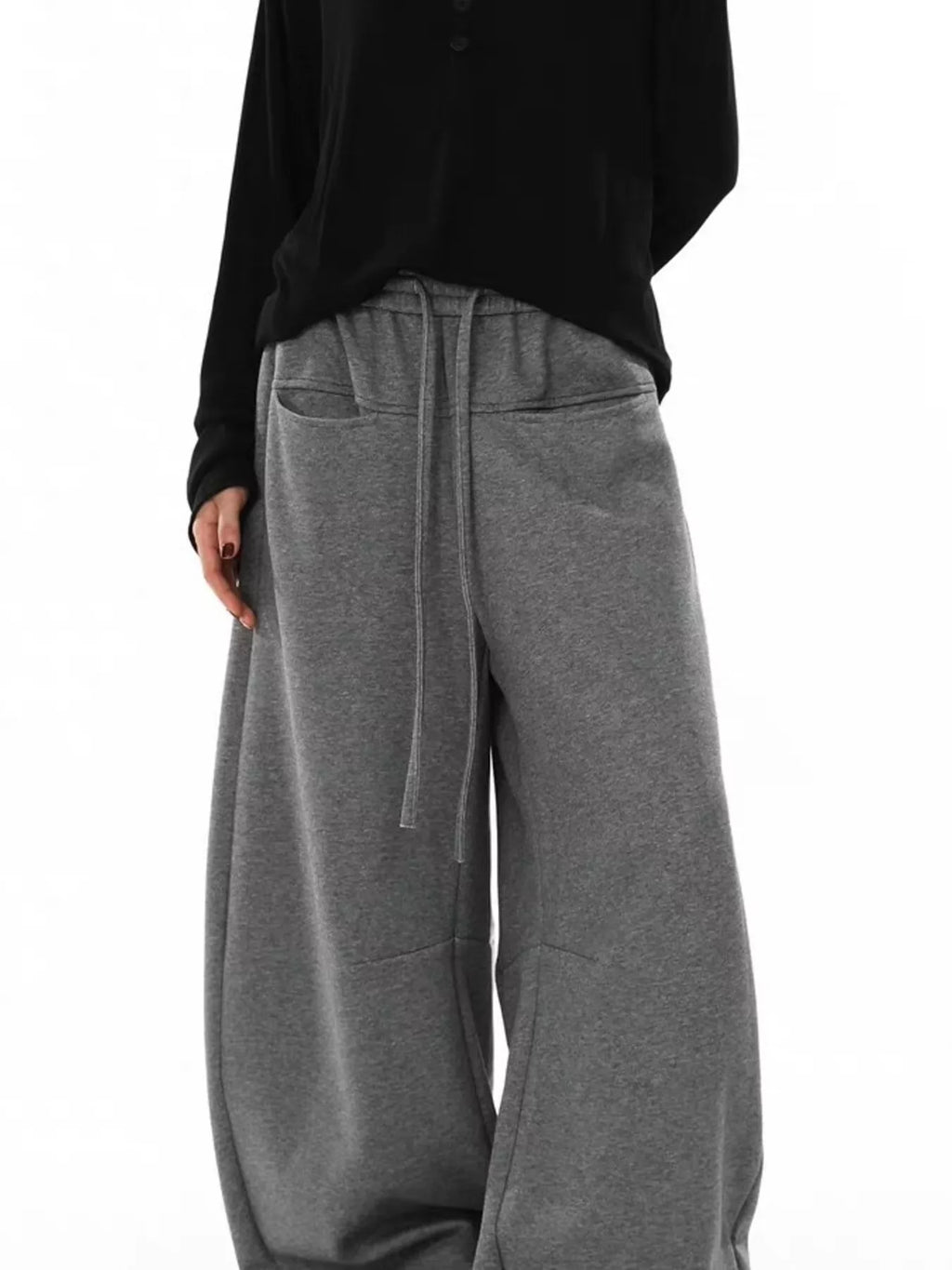 Men's Plus Size Drawstring Wide Leg Pants