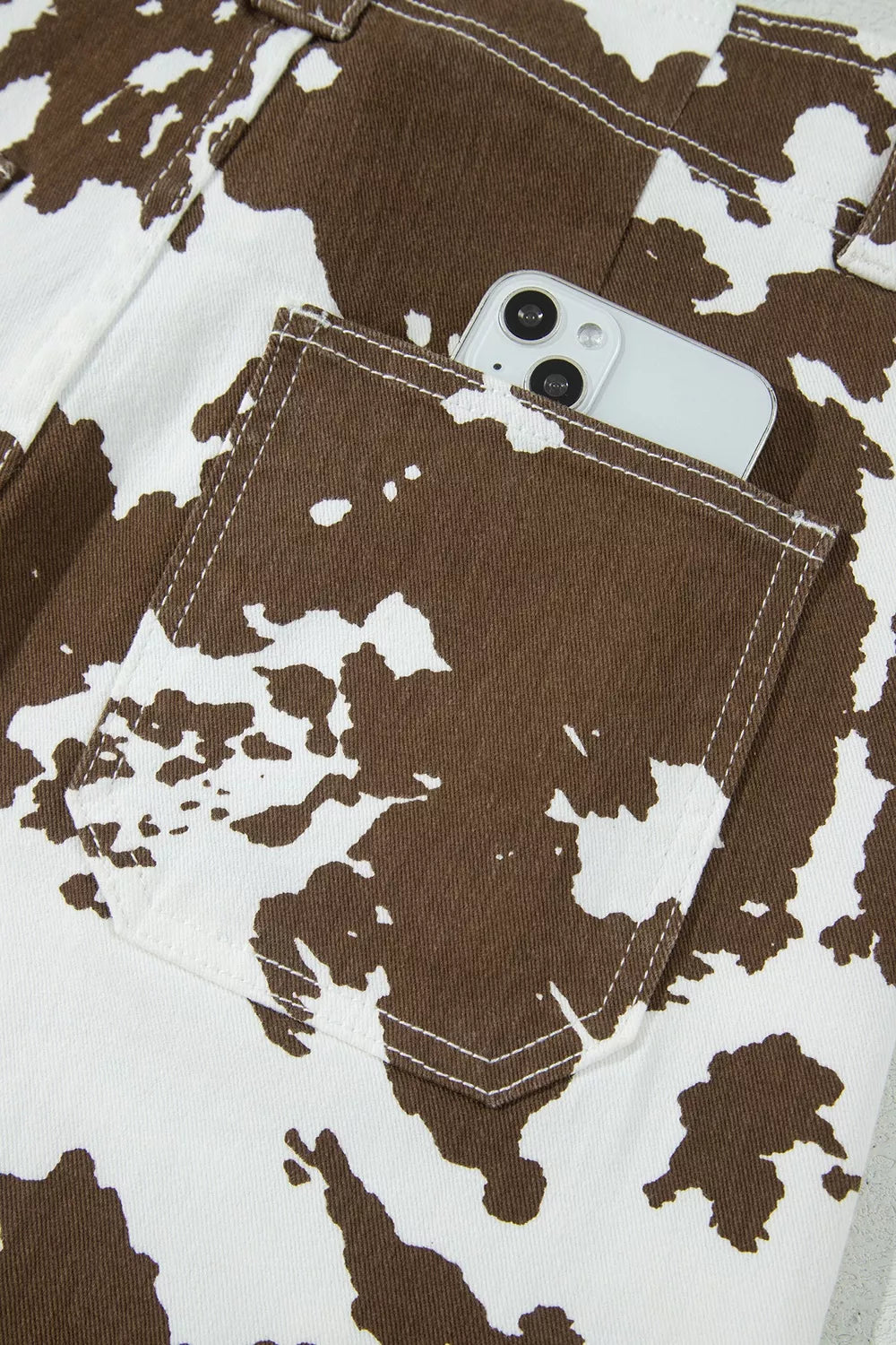 Abstract Pattern Regular Fit Full-Length Western Style Jeans
