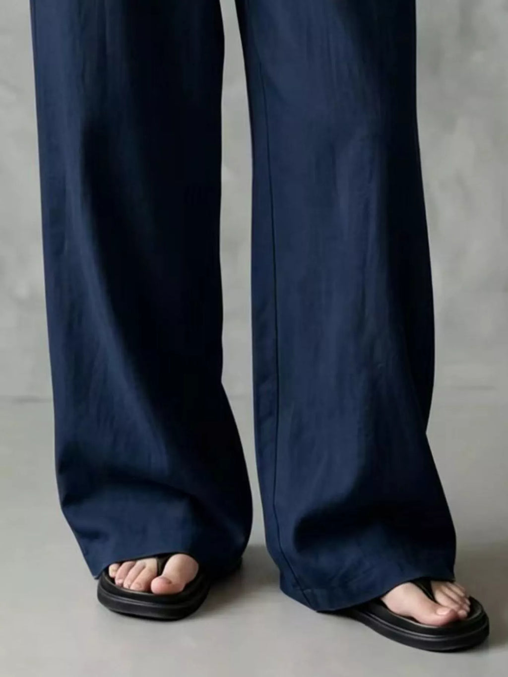 Full Size Drawstring Wide-Leg Casual Pants Plus Size