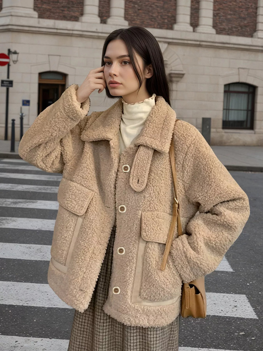 Sherpa Button-Up Outerwear