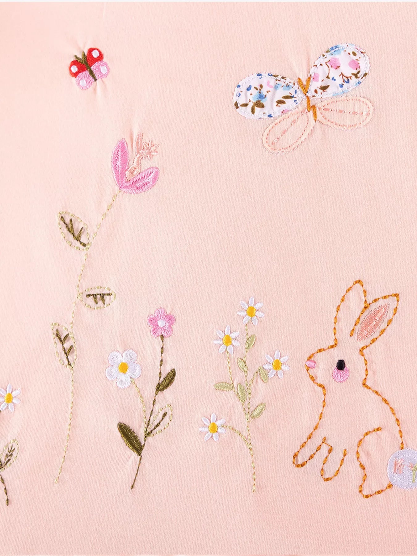 Children‘s Embroidered Long Sleeve Top and Floral Leggings Set