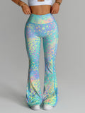 Printed Tight Yoga High-Waisted Tummy-Control Fitness Pants