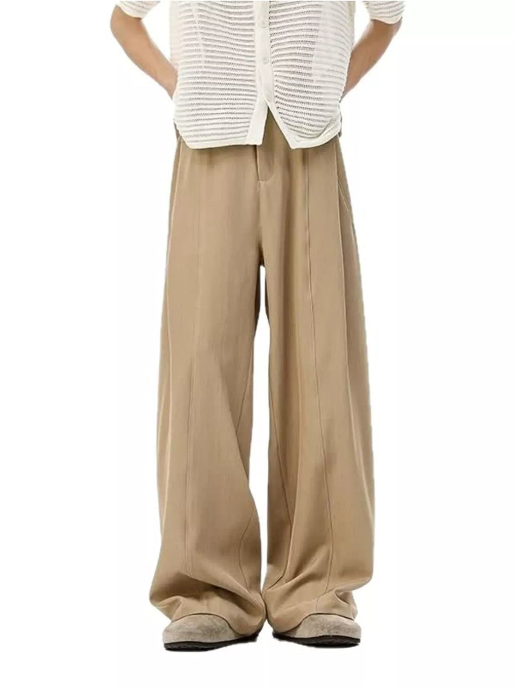 Men's Plus Size Wide-Leg Pants