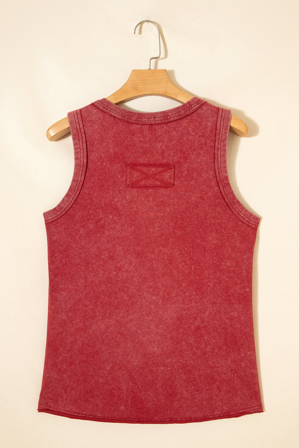 Red Dahlia Mineral Wash V Neck Tank Top