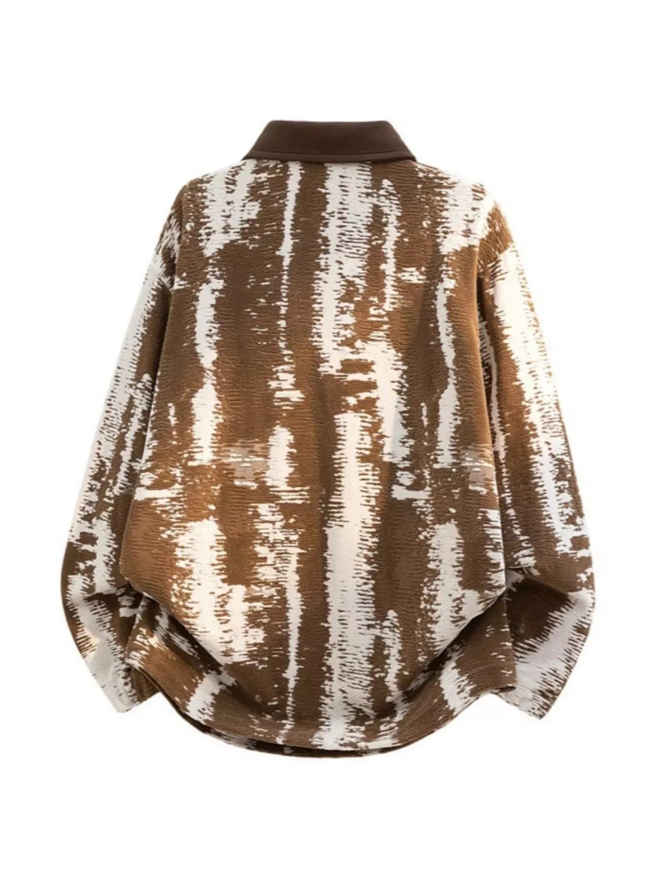 Men's Plus Size Lace Up Long Sleeve Blouse