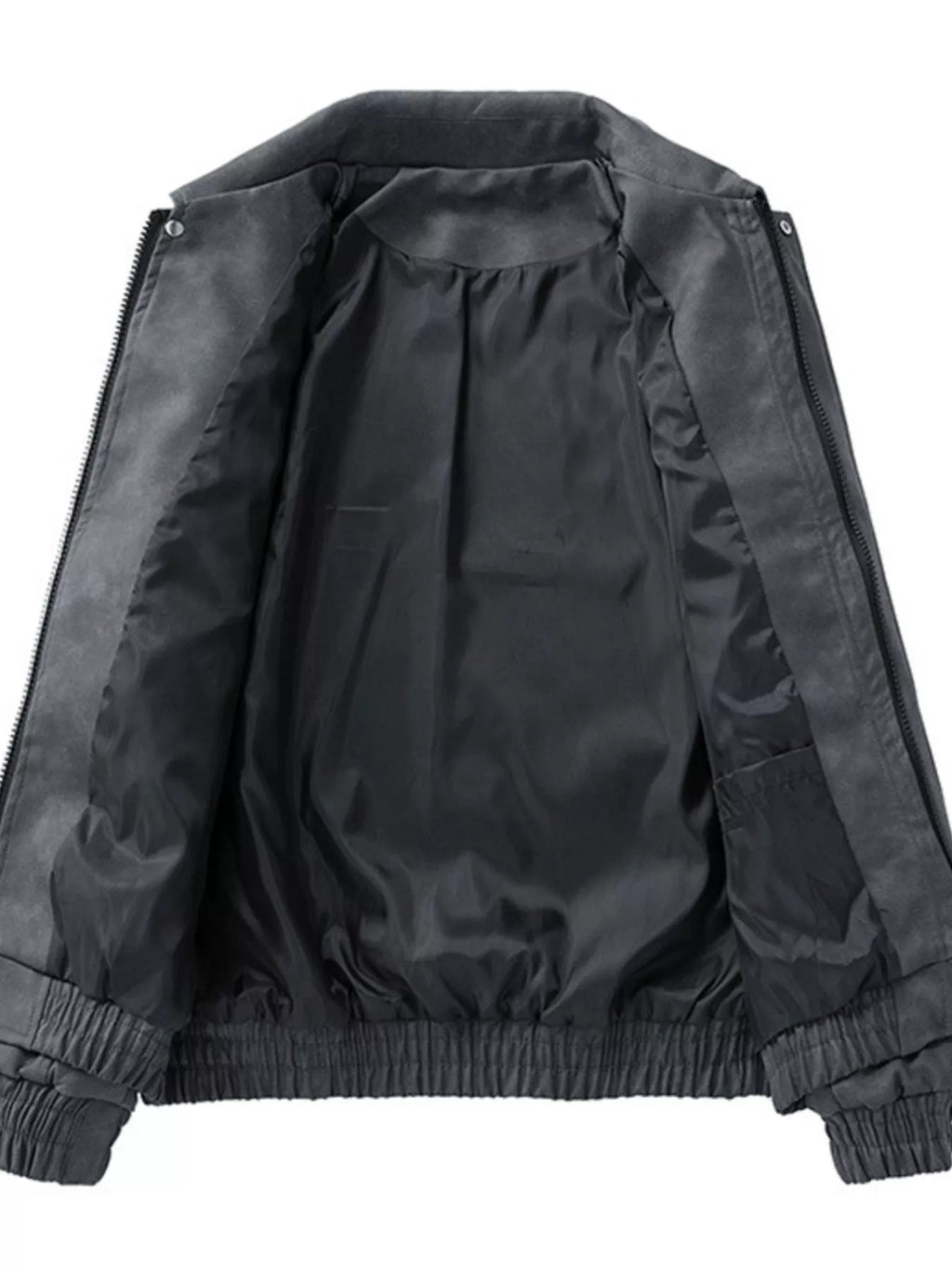 Men's Plus Size Embroidered Elastic Waist Casual Jacket
