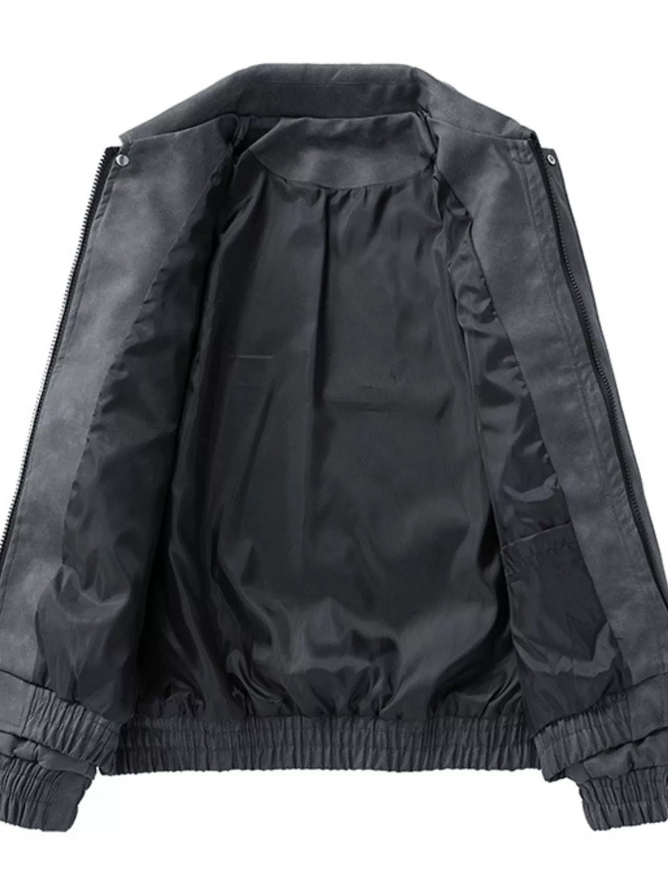 Men's Plus Size Embroidered Elastic Waist Casual Jacket