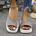 Rhinestone Open Toe Sandals