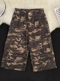 Men's Camouflage Cargo Shorts with Multiple Pockets