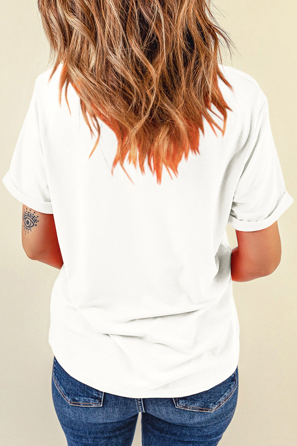 White Flying Mallard Print Crew Neck T Shirt