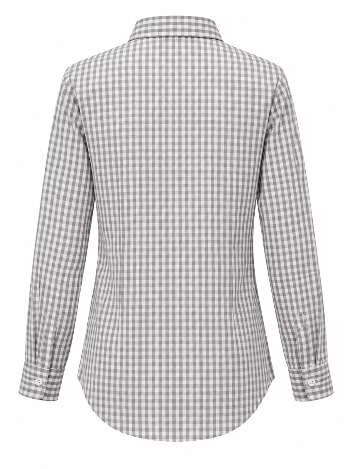 Plus Size Plaid Button-Down Long Sleeve Shirt