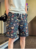 Men's Plus Size Printed Drawstring Shorts