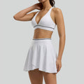 New European And American Color-block Stripe Sexy Tight Yoga Outfit For Women, Breathable Quick-drying Back Beauty Sports Bra Set