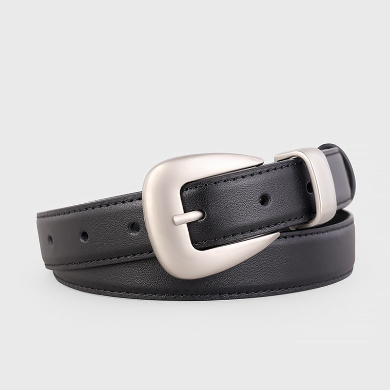 Buckle Skinny Leather Belt