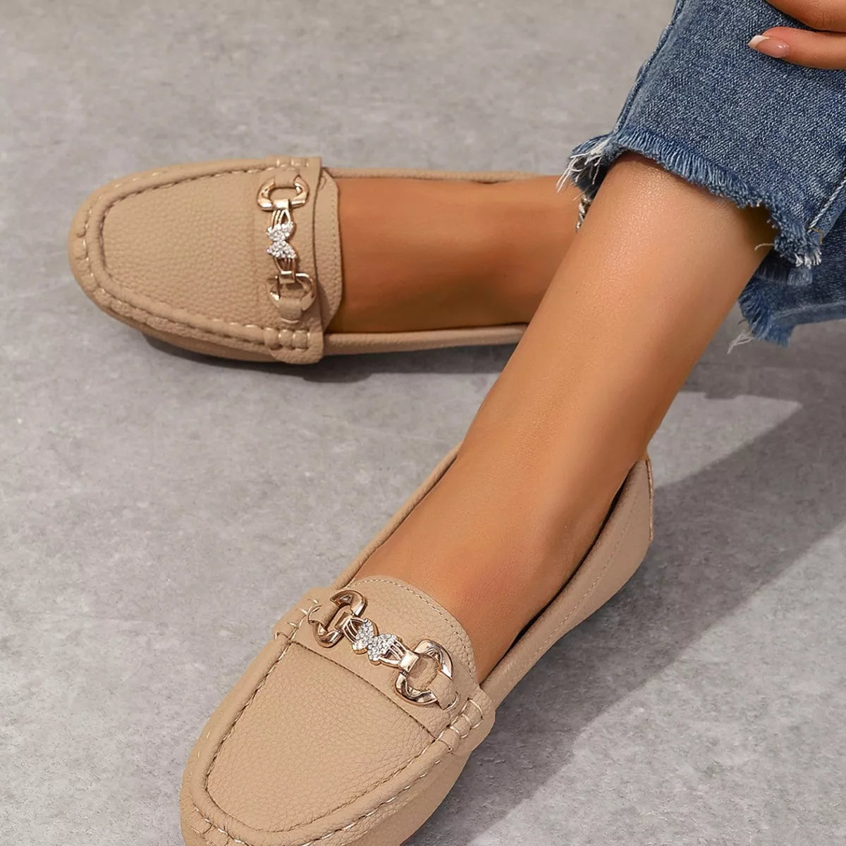 Round Toe Slip-Ons