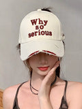 Embroidered Slogan Baseball Cap