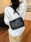 Twist Lock Flap Shoulder Bag