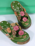 Floral Round Neck Sandals
