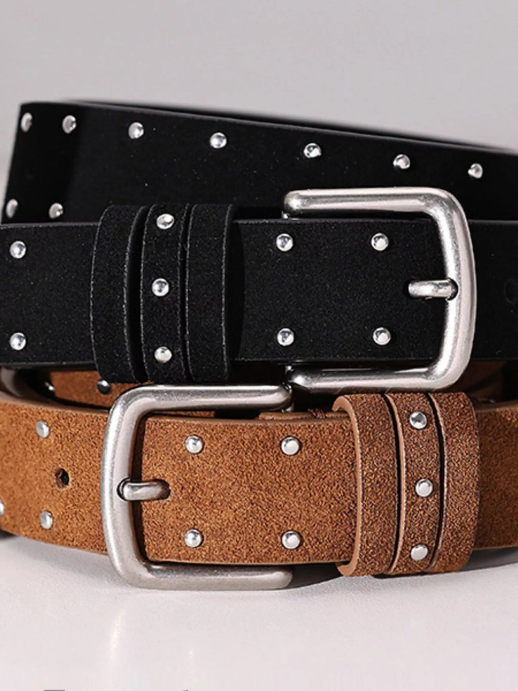 Studded Adjustable Buckle Belt