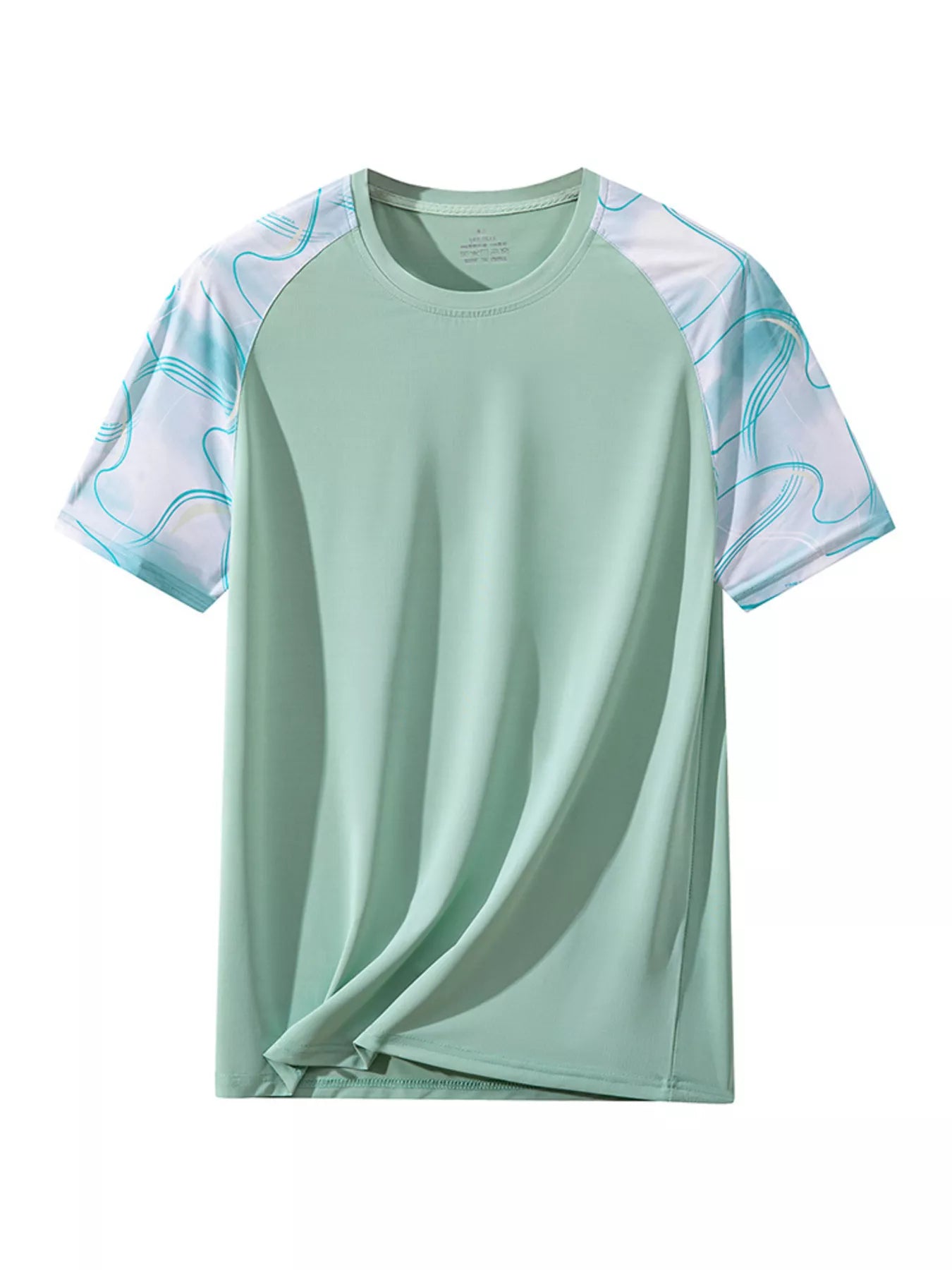 Men's Plus Size Color Block Short Sleeve T-Shirt