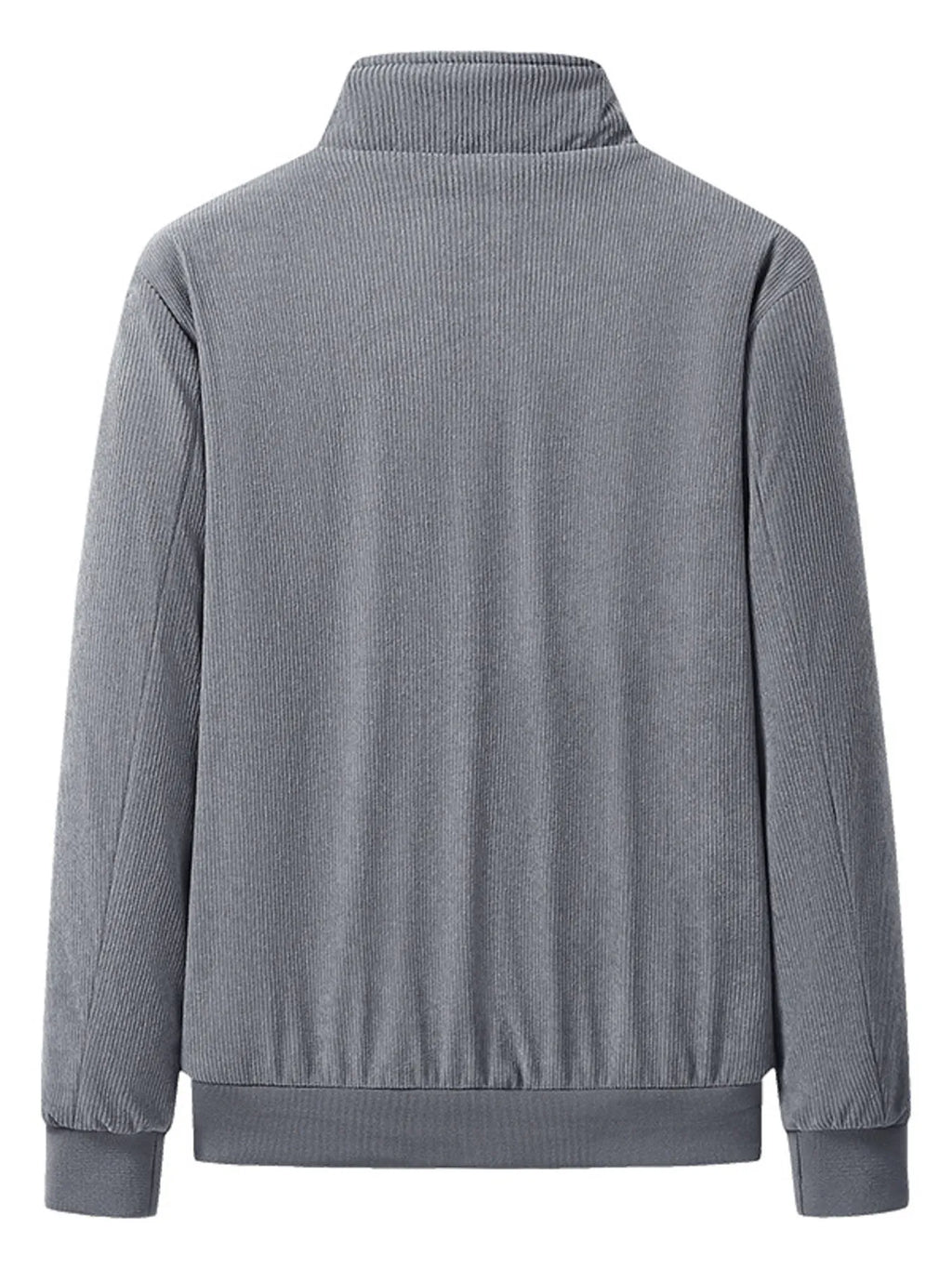 Men's Plus Size Full-Zip Bomber Corduroy Jacket with Sherpa Lining