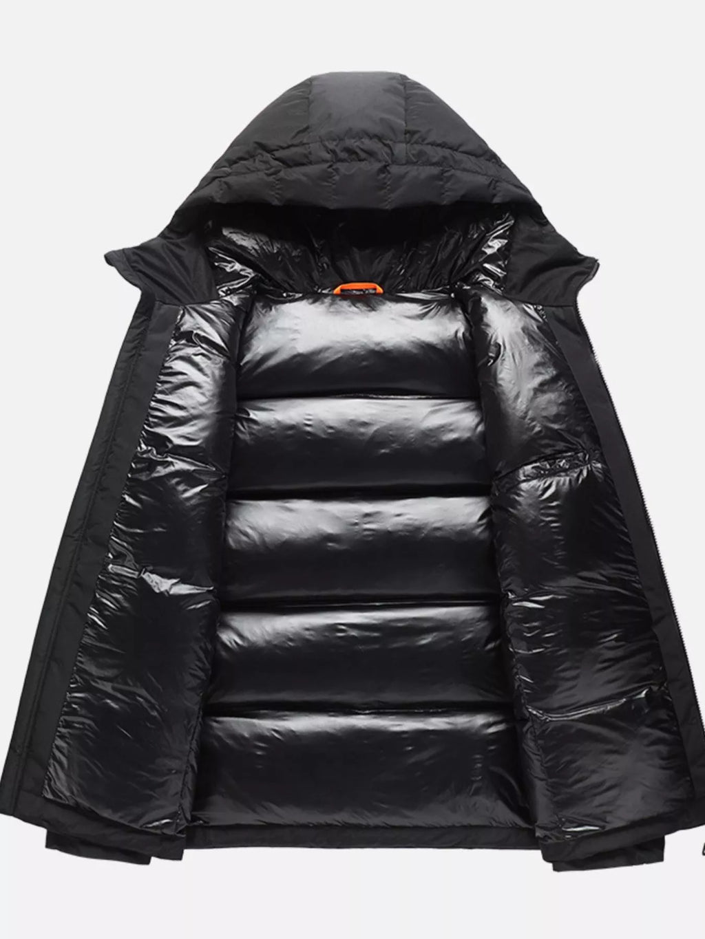 Men's Plus Size Zip Up Hooded Puffer Jacket