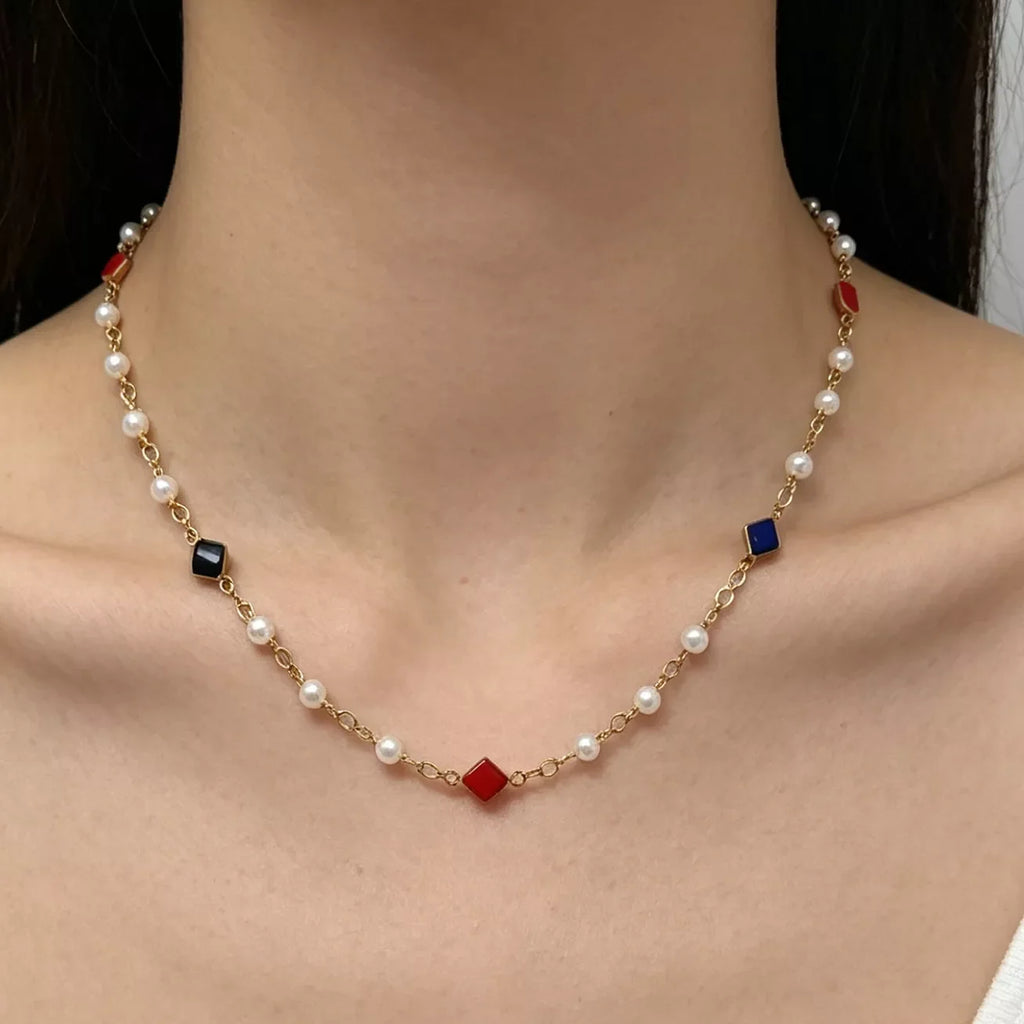 2 Piece Heart Charm Necklace