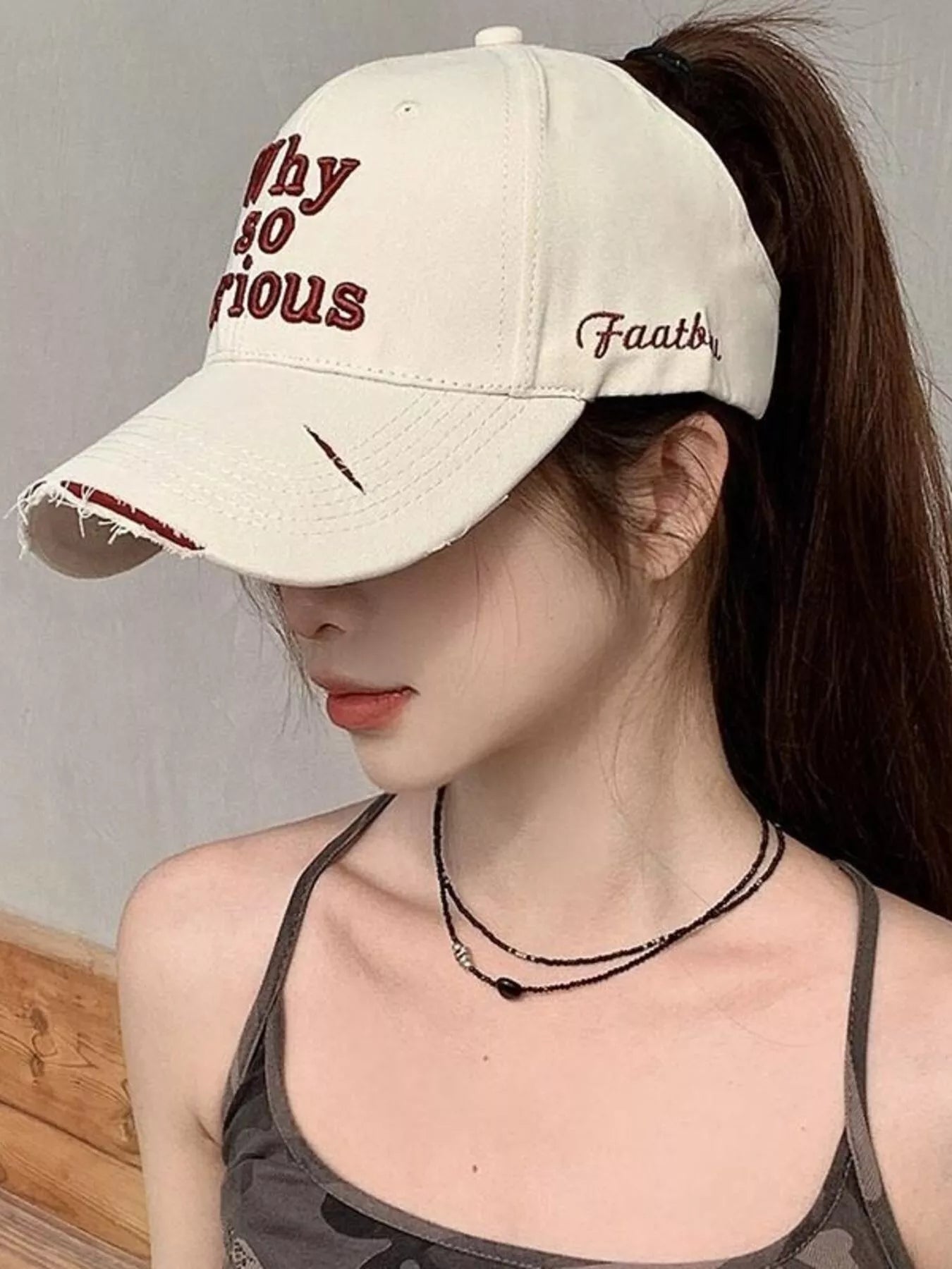 Embroidered Slogan Baseball Cap