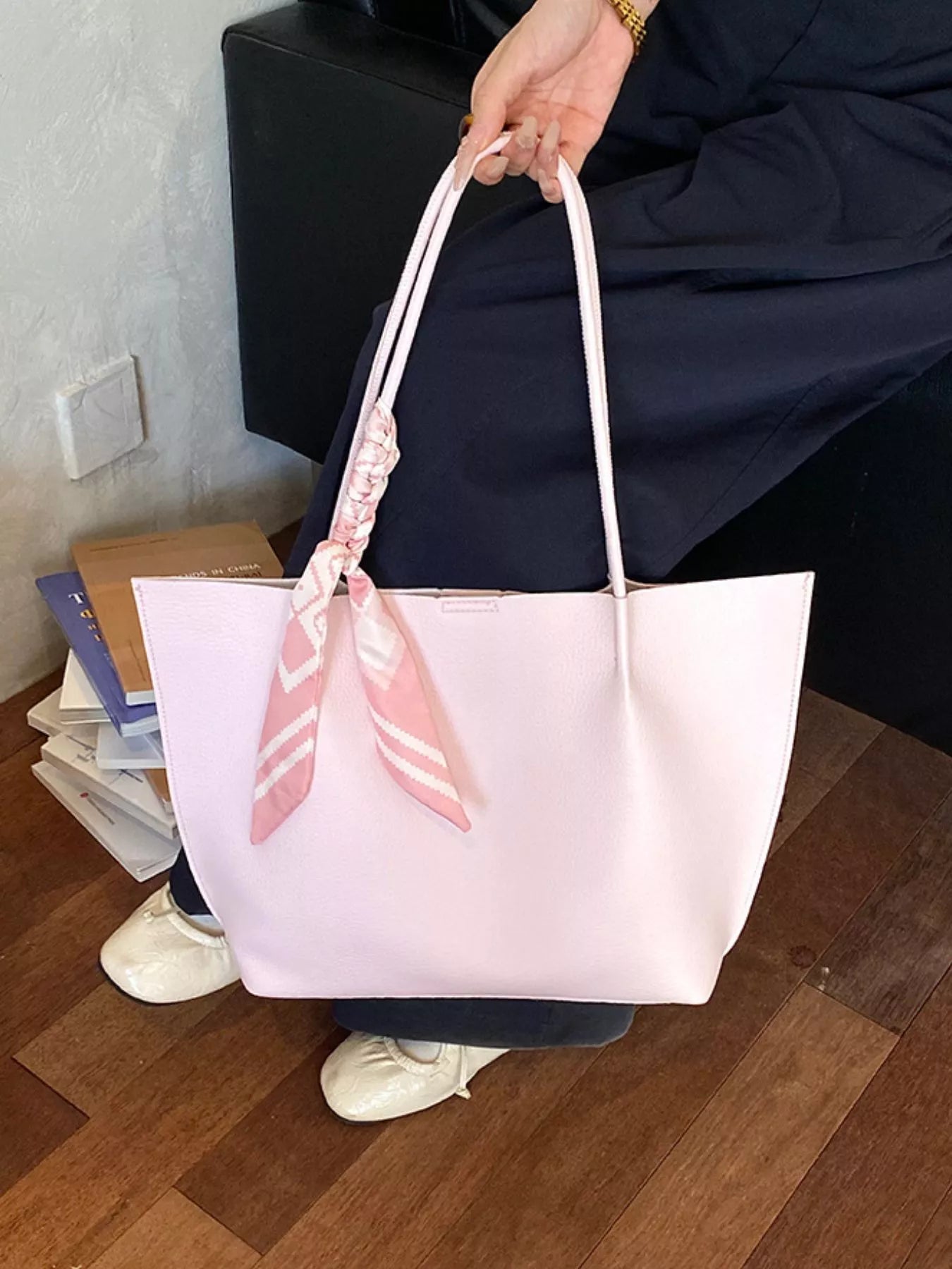 PU Leather Tote Shoulder Bag