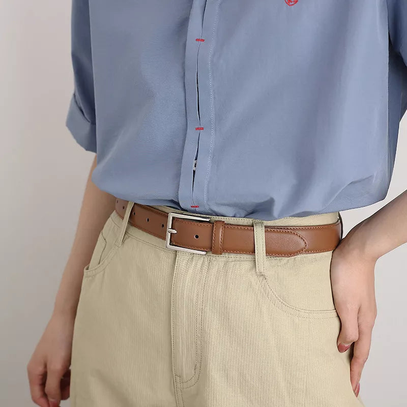 Silver Square Buckle Belt