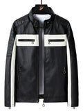 Men's Plus Size Zip Up Long Sleeve Contrast Jacket