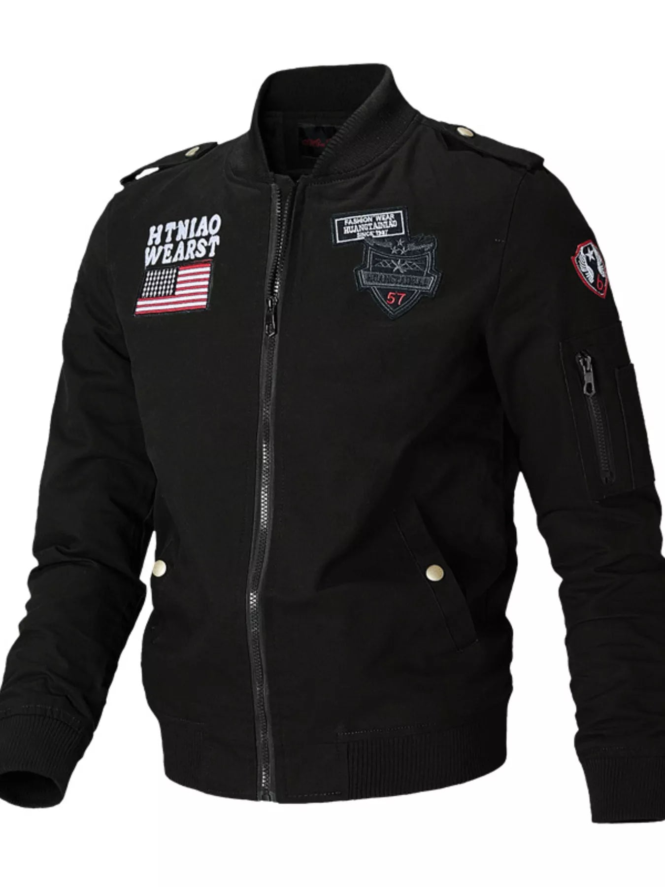 Men's Plus Size Zip Up Long Sleeve Jacket
