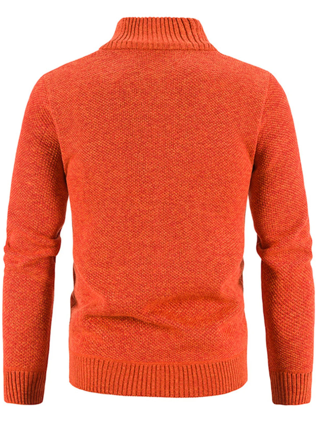 Men's Plus Size Zip-Up Sweater Cardigan with Stand Collar
