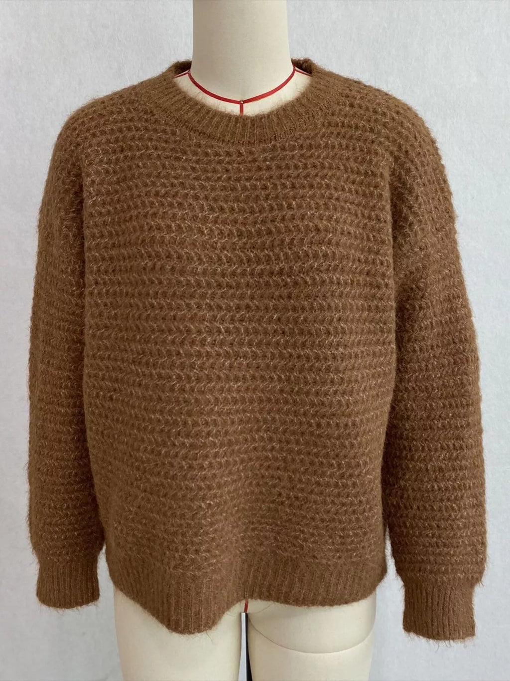 Round Neck Drop Shoulder Sweater