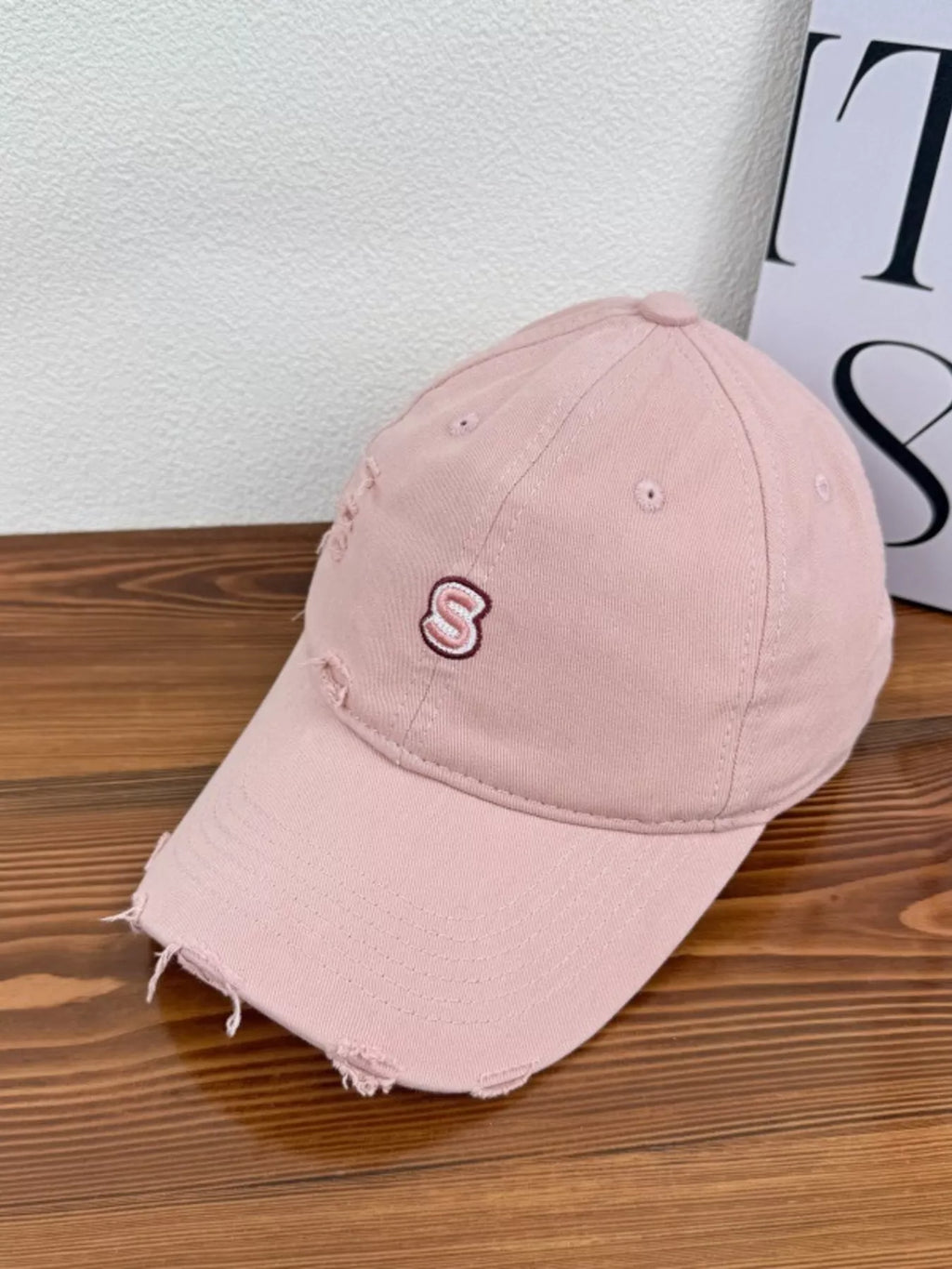 Distressed Embroidered Baseball Cap