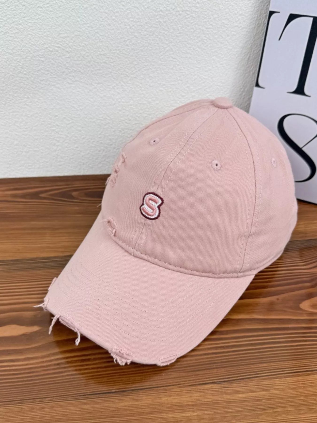 Distressed Embroidered Baseball Cap