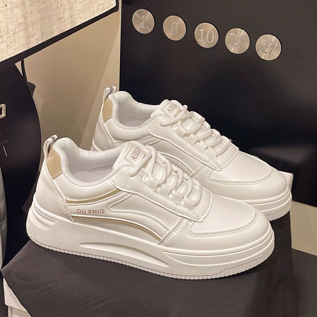 Classic Lace-Up Platform Sneakers